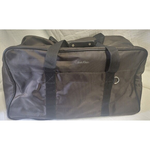 Calvin Klein Duffel Bag, Unisex Black with Logo - Picture 1 of 6